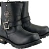 Milwaukee Leather MBM9040W Men's Black 'Wide Width' 6-inch Classic Engineer Boots with Side Zipper - 15W - Image 5